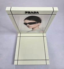 PRADA PASTEL GREEN ONE PIECE LOGO DISPLAY UNIT IN PLEXIGLASS MADE IN ITALY