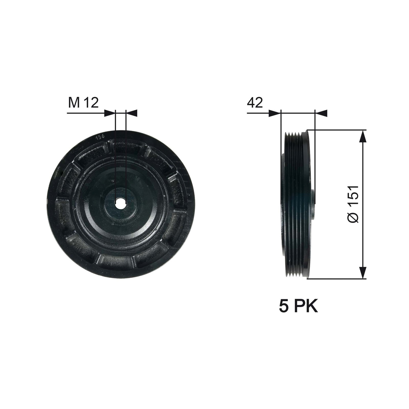 GATES-OE TVD1116 Belt Pulley, crankshaft for NISSAN,OPEL,RENAULT,VAUXHALL