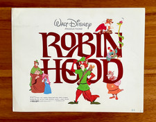 1982 Walt Disney Robin Hood Original Complete Lobby Card Set of 8
