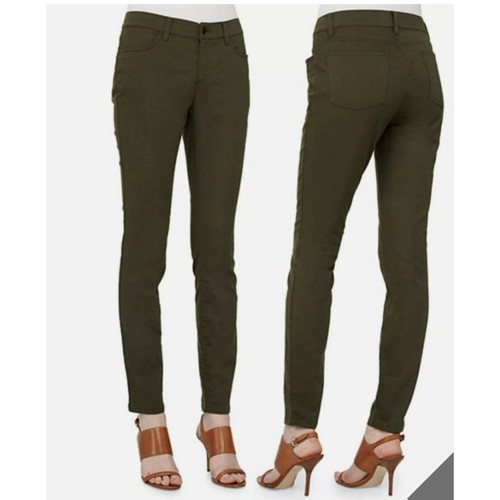 Eileen Fisher Jeans Women Size 8 SURPLUS GREEN STRETCH DENIM SLIM Skinny Organic - Picture 13 of 13