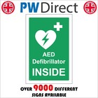 FS309 AED DEFIBRILLATOR INSIDE SIGN ELECTRONIC CARDIAC HEART SHOCK MEDICAL