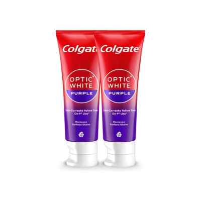 Colgate Optic White Purple Whitening Toothpaste 100g (pack of 3)