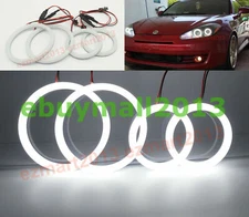 Bright Cotton White Demon Angel Eye Halo Ring for Hyundai Tiburon 07-08 Lamp DRL