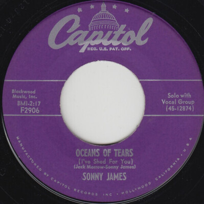 Sonny James She Done Give Her Heart to Me Vinyl Single 7inch Capitol