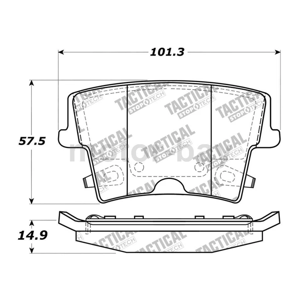 Pastillas de freno delanteras traseras para Dodge Charger 2014 2013 2012 2011 2010 2009 2008 Foto 2 de 4