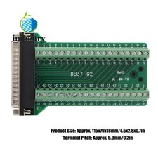 DB37 37Pin Breakout Connector Terminal Board Straight PCB AC300V Nut Type Pa BEA