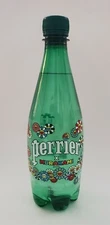 Empty Takashi Murakami Perrier Water Plastic 16.9oz Bottle 500ML Flowers