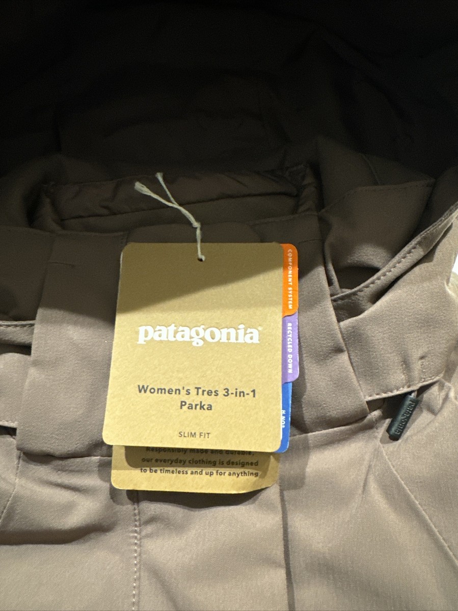 Patagonia Women's US XS Tres 3-In-1 Parka Dusky Brown 28409 Patagonia Women's US XS Tres 3-In-1 Parka Dusky Brown 28409