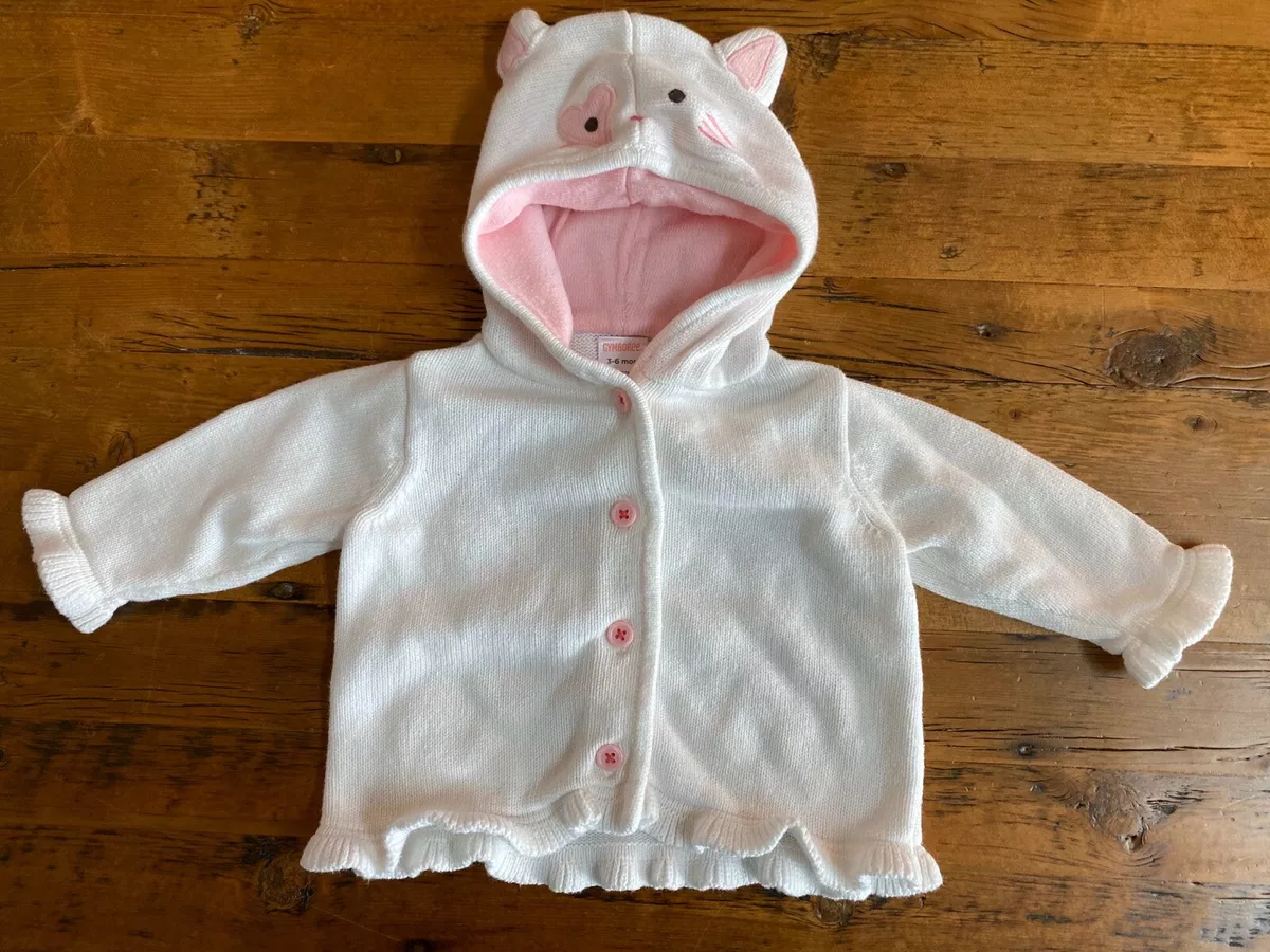 White cardigan sweater hot sale for baby girl