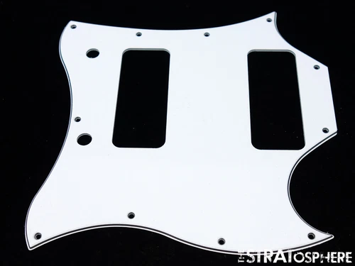 * NEW White PICKGUARD for USA Gibson SG *Special* P-90s Guitar 3 Ply 11 Hole