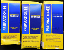 Lot of 3 PreparationH Hemorrhoid Ointment 1oz Ea Exp: 9/26 New Sealed