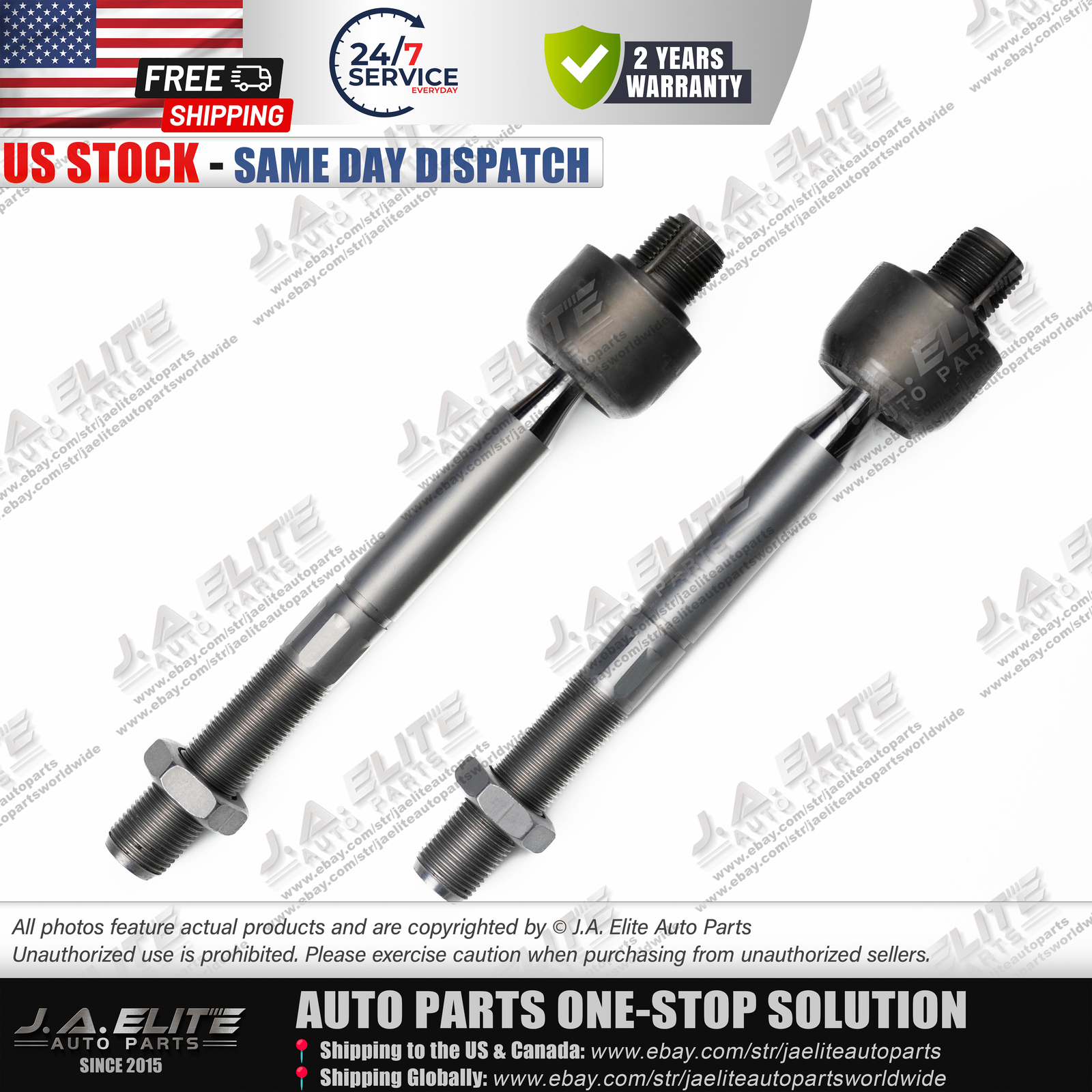 2pcs Inner Tie Rod Ends kit fits Maserati Levante (2017) 670039794