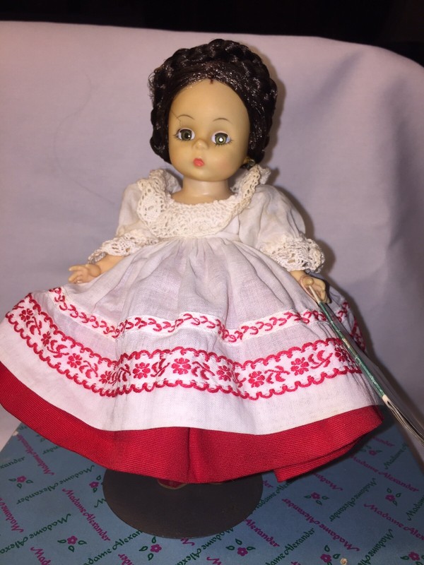 Madame Alexander 8” Russia Doll(574).  Restrung. Bend Knees, Signed ALEX.  1965.