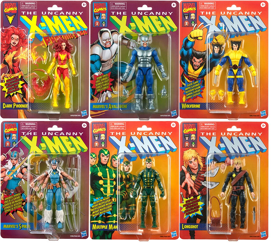 Marvel Legends Retro 6 Inch Action Figure X-Men Classic Series 2 - Set