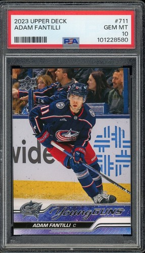 2023-24 Upper Deck Hockey Young Guns #711 Adam Fantilli RC Rookie PSA 10