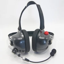 Behind Head Headset with PTT for Racing Radios Communicate MiniXLR 3.5mm