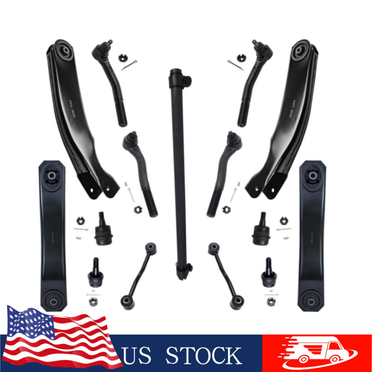 15Pcs For 99-04 Jeep Grand Cherokee New Suspension Control Arm Tie Rod Sway Bar
