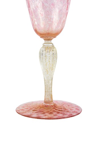 Murano Rosa Salviati - Bellissimo Set di 3 Bicchieri da Vino - anni '20 - Foto 4 di 5