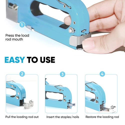 Staple Gun Heavy Duty Tacker Stapler Upholstery Nail Gun 3000x Staples Hand Tool - Picture 5 of 12