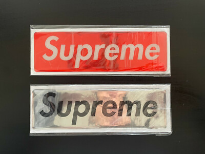 Supreme Plastic Box Logo Sticker Set FW17 NOS Rare | eBay