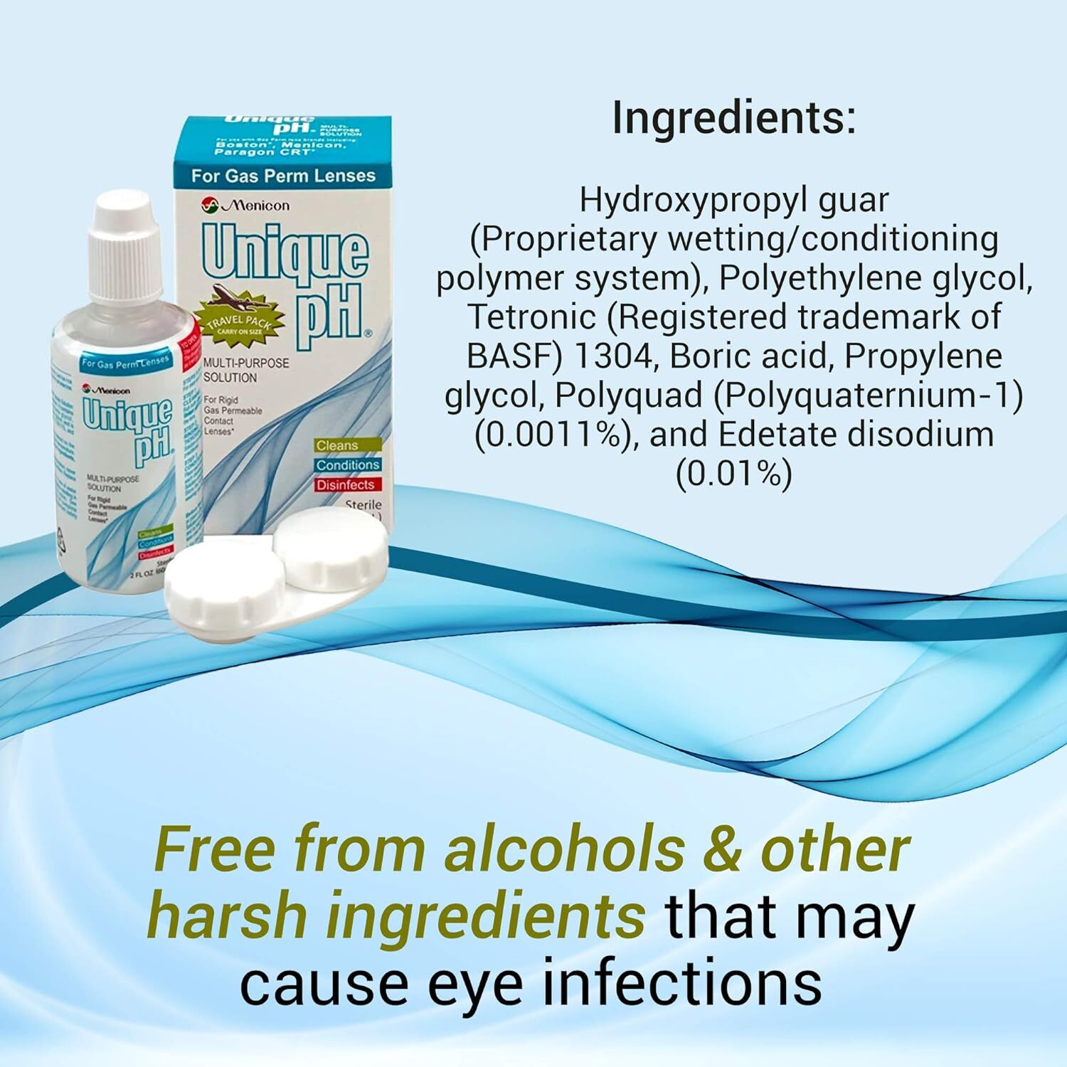 Unique pH Travel Pack- Multipurpose Solution for Gas Permeable Contact Lenses -2