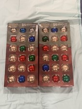 Holiday Time Ornaments Shiny Glass Balls Multicolor Walmart Made In USA - 36