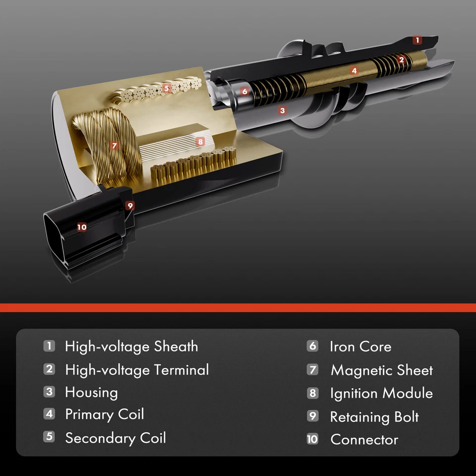 Катушка зажигания для указателя Volkswagen VW 1998-2004 указатель грузовика 1999-2004 3 контакта - Изображение 4 из 4