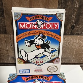 Monopoly  Nintendo NES BOX Set CIB manual And Poster TESTED