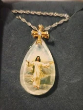 Divine Inspiration Crystal Pendant Necklace - Bradford Exchange - Jesus