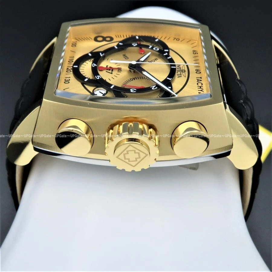 Orologio Invicta S1 Rally 48Mm Quarzo Cronografo Con Cinturino In Pelle NIB - Immagine 3 di 4