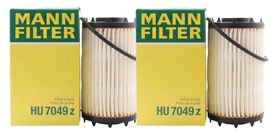 Mann Set of 2 Engine Oil Filters for Audi Porsche Cayenne Macan Panamera