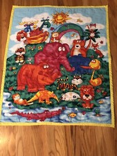 Child Baby Handmade Quilt Noah's Ark Animals Elephant Lion Monkey Cat Giraffe