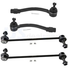 Extremo de barra de amarre exterior interior de dirección delantera 4 piezas para Hyundai Elantra Veloster KIA SOUL