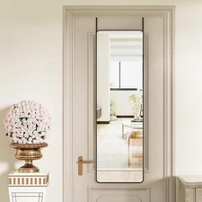 Over The Door Mirror Full Length, 48"x14"Hanging Full Length Mirror for Door, Fu