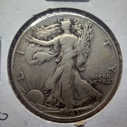 1943 P Liberty Walking Silver Half Dollar in Very Fine Condition. -#0339