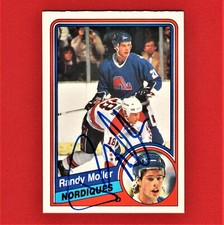Autographed Randy Moller 1984 O-Pee-Chee Card 284 A7