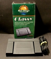 Burgundy Electric USB Corded Foot Switch Pedal Dictation Digital Transcription