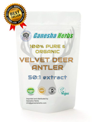 Rot VELVET DEER ANTLER Extrakt Pulver 100 Gramm Kein Füller! Premium Qualität