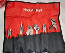 Wrench And Pliers Set 6 Piece Kitbag Set. 7" Locking Pliers 10" Groove Joint