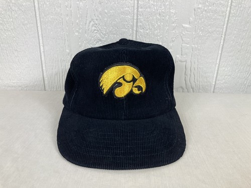 Vtg University of Iowa Hawkeyes Snapback Corduroy Baseball Hat - Picture 2 of 9