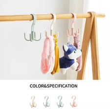 4Pcs Rotating Tie Belt Hangers –Closet Organizer for Scarves, Bags & Accessories