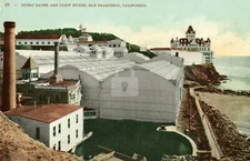 SAN FRANCISCO CA SUTRO BATHS AND CLIFF HOUSE RPPC Postcard Copy