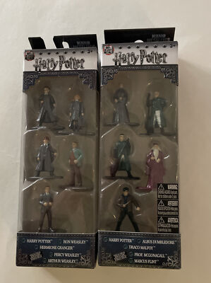 (Lot of 2) Nano Metalfigs Harry Potter: 10 total figures: Ron, Harry, Dumbledore