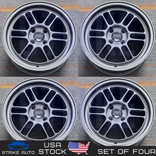 New Set of 15" Inch x 7J +35mm offset (4x100) Grey F1 Style Wheels Rims