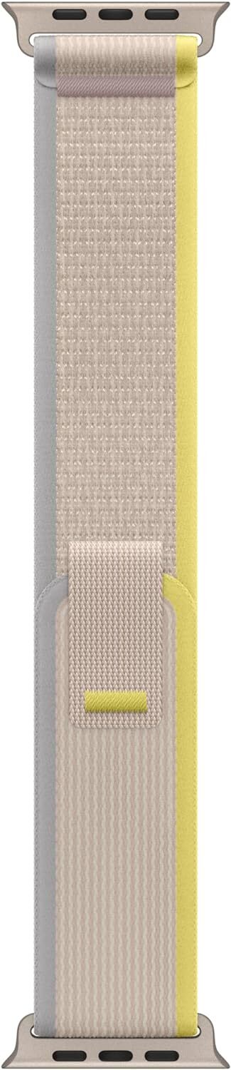 Apple Watch Band - Trail Loop (49mm) - Yellow/Beige with Rugged Titanium Finish-image