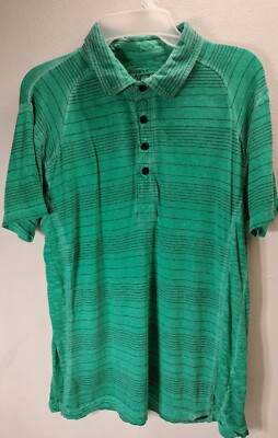 Buckle Black Mens Striped Polo Shirt Size Small BKE Athletic Fit Collared