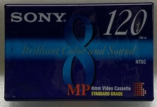Sony 120 Minute Video 8 MP Standard Grade Cassette Tape NTSC 106 M USA Made