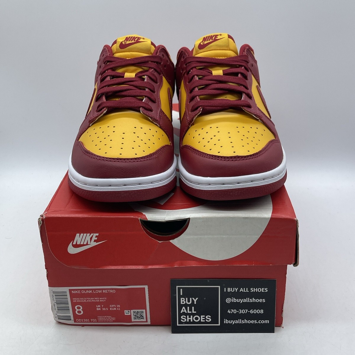 ?? Nike Dunk Low Burgundy / Yellow – Men’s Size 13 – Great Condition – No Box s-l1200.jpg main image 4
