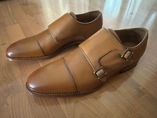 Allen Edmonds Pierce Monk Strap Cap Toe Oxford - Tan Brown Leather - Men's 11