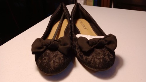 MUSSHOE Women's Black Size 8.5 Knot Top Ballet Flats - Picture 2 of 5